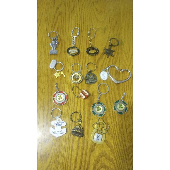 Las Vegas & Casino‎ Vintage Keychain Lot Of 15